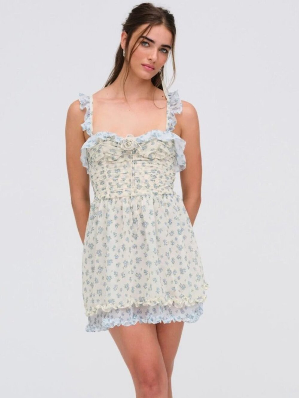 For Love & Lemons Chateau Floral Mini Dress NWT $249